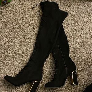 Knee High Lace Up Boots